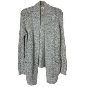 Lou & Grey Medium Soft Knit Oversized Open Front Pocket Cardigan